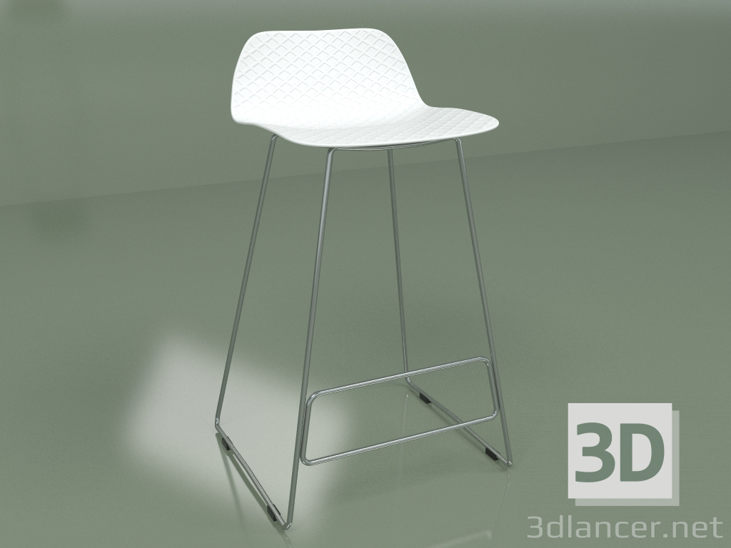 Modelo 3d Banco de bar Catina (branco) - preview