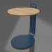 3d model Coffee table Ø36 (Grey blue, Iroko wood) - preview