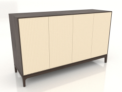 Mueble de TV FARGO con frontales fresados 1600x500x950 mm (vainilla, roble oscuro, opción 1)