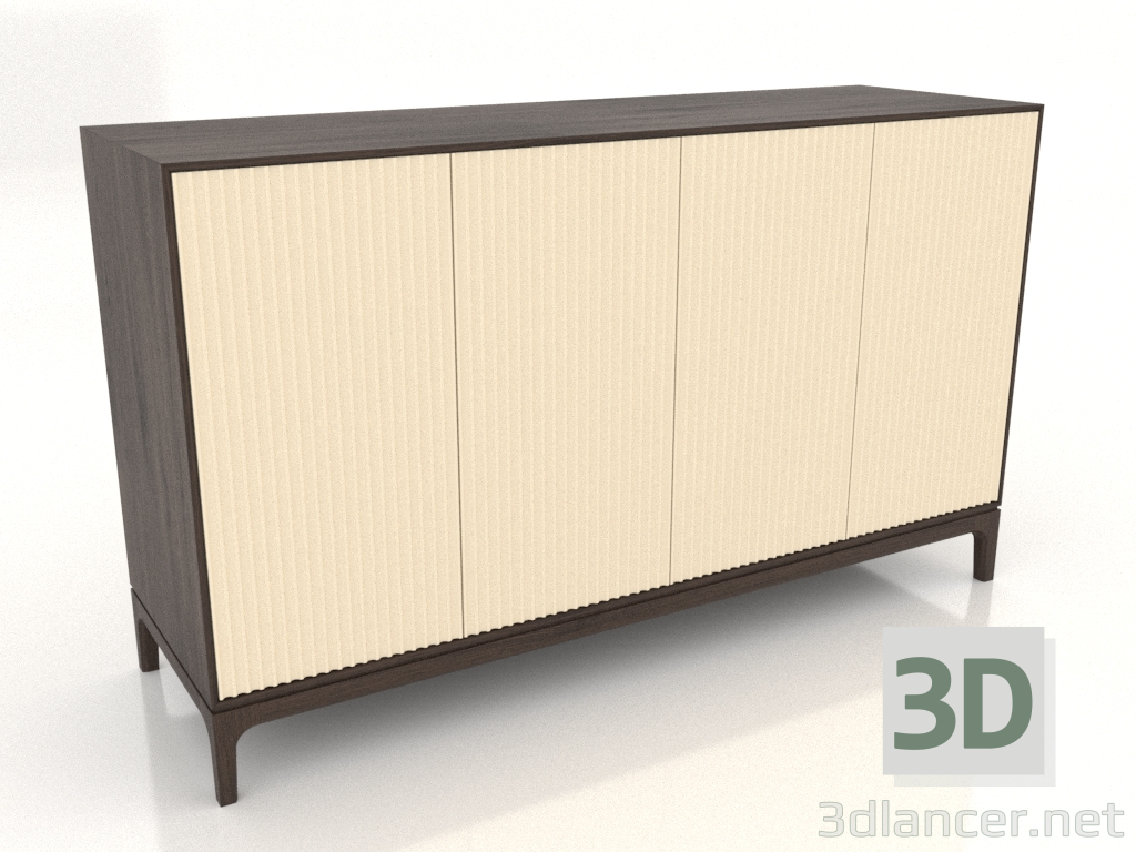 3d model Mueble de TV FARGO con frontales fresados 1600x500x950 mm (vainilla, roble oscuro, opción 1) - vista previa 3d model Mueble de TV FARGO con frontales fresados 1600x500x950 mm (vainilla, roble oscuro, opción 1) - vista previa
