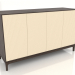 3d model Mueble de TV FARGO con frontales fresados 1600x500x950 mm (vainilla, roble oscuro, opción 1) - vista previa
