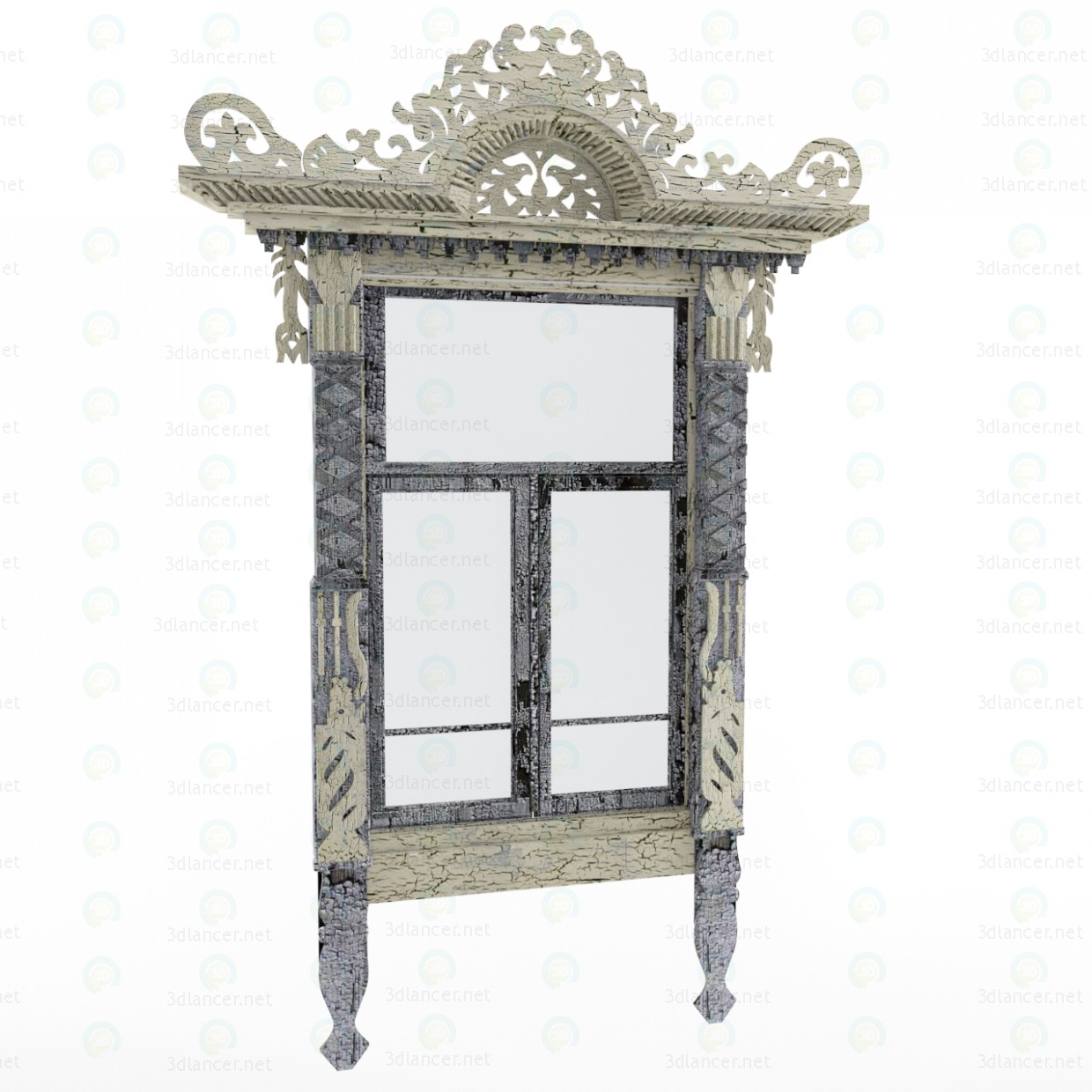 3d model ventana de ornamental - vista previa