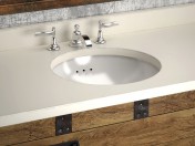 HEIRLOOM SILVER a washbasin and cupboard Restoration Hardware