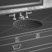 3D Hatıra gümüş bir lavabo ve dolap restorasyon donanım modeli satın - render