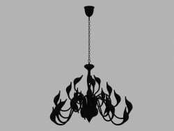 Lustre décoratif cigno noir 8098-24a md