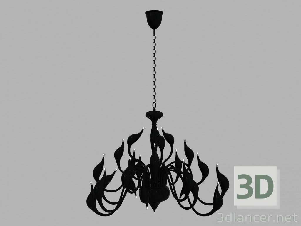 3d model Decorative Chandelier md 8098-24a black cigno - preview