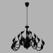 3d model Decorative Chandelier md 8098-24a black cigno - preview