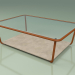 3D Modell Couchtisch 002 (Rippenglas, Metallrost, Farsena Stone) - Vorschau