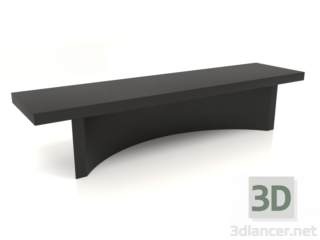 modello 3D Panca BK (1600x400x350, legno nero) - anteprima