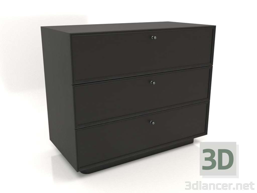 modello 3D Cassettiera TM 15 (1001х505х834, legno nero) - anteprima