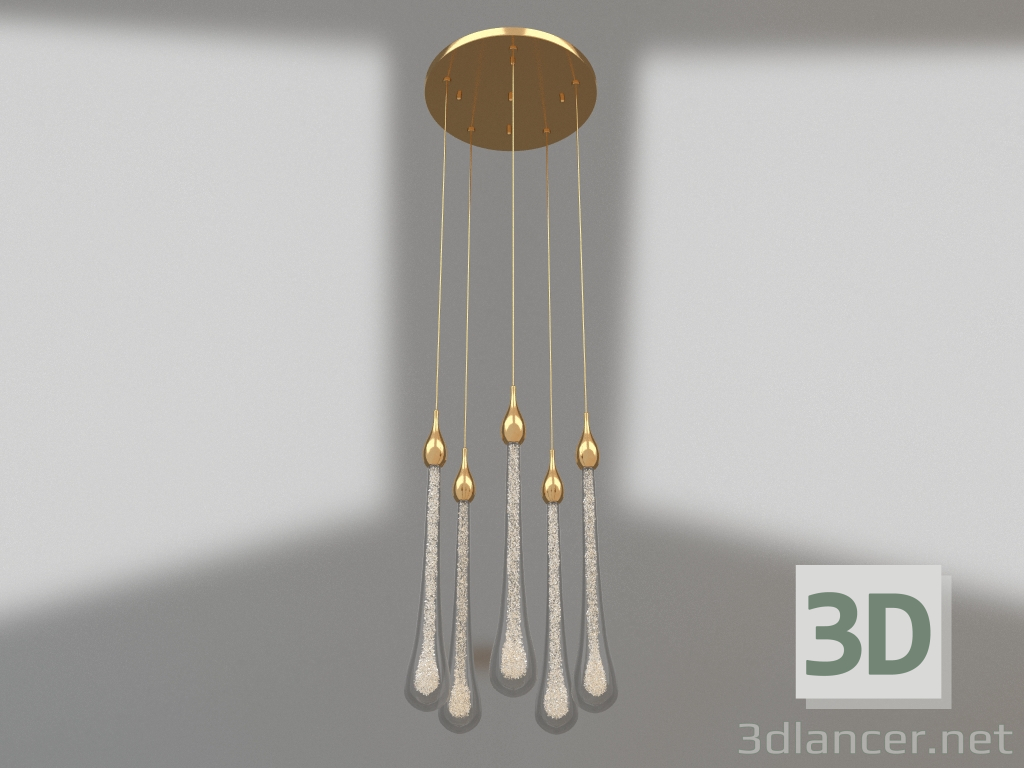 3D Modell Anhänger Asmer gold (07860-5A,33) - Vorschau