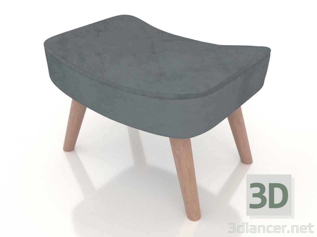 modello 3D Hygge ottomana (grafite) - anteprima