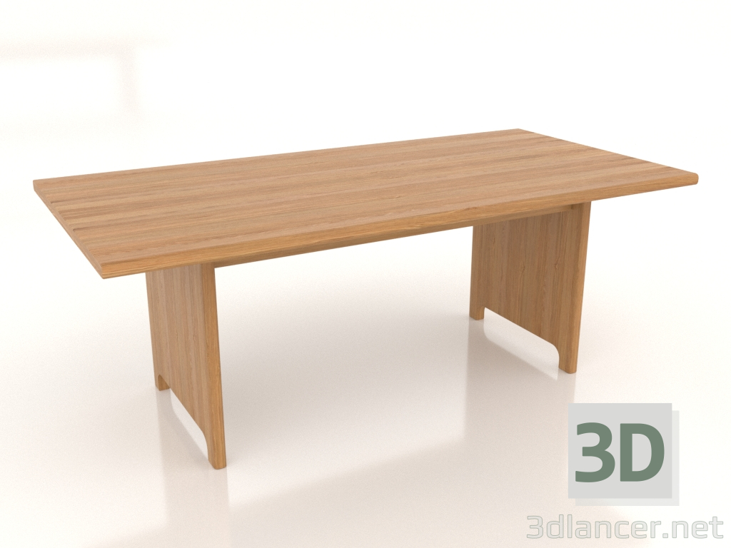 3d model Dining table 2000x1000x750 mm (natural oak) - preview