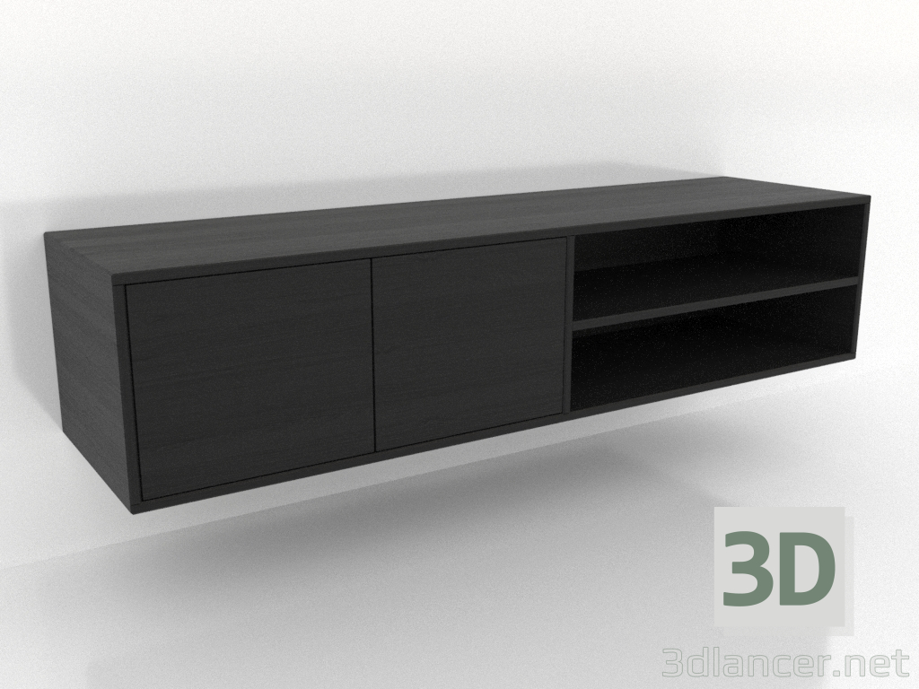 modèle 3D Meuble TV 1 1500x400 mm (noir RAL 9005) - preview modèle 3D Meuble TV 1 1500x400 mm (noir RAL 9005) - preview