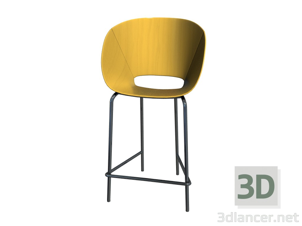 modello 3D Poltrona moderno Labbra 3 - anteprima