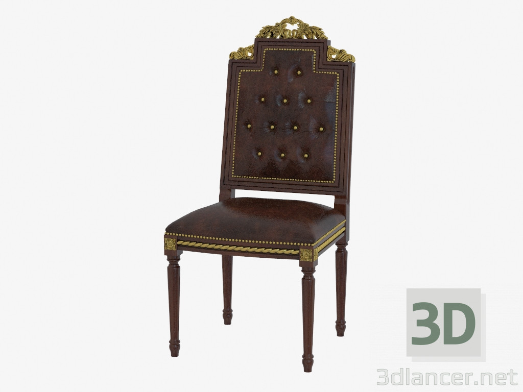 modello 3D Sedia in stile classico 1610P - anteprima