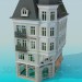 3d model Corner building - preview