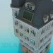 3d model Corner building - preview