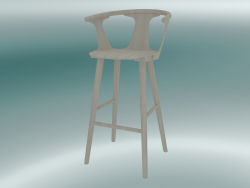 Tabouret de bar In Between (SK9, H 102cm, 58x54cm, Chêne huilé blanc)