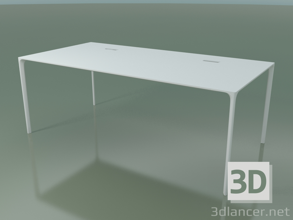 3d model Office table rectangular 0817 (H 74 - 100x200 cm, laminate Fenix F01, V12) - preview