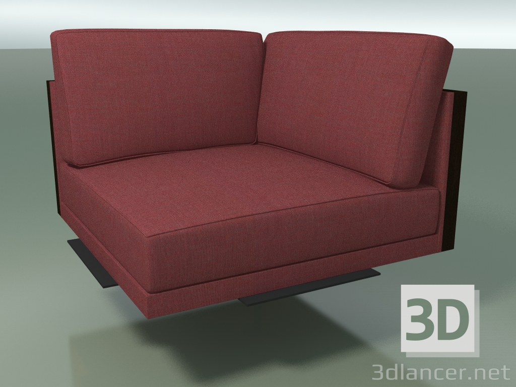 3d model Módulo de ángulo 5253 (90 °, L, patas en H, Wenge) - vista previa