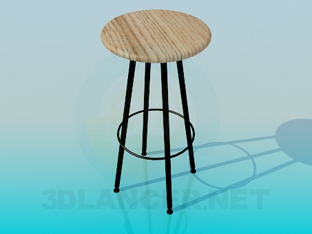 3d model High stool - preview