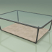 3d model Mesa de centro 002 (vidrio acanalado, metal ahumado, piedra Farsena) - vista previa