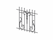 Wrought iron fence