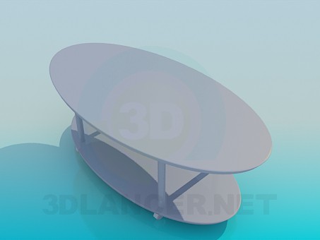 3d model Oval coffee table - preview