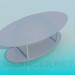 3d model Oval coffee table - preview