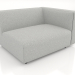 3d model Sofa module 1 seater (XL) 103x100 with an armrest on the right - preview