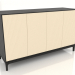 modèle 3D Meuble TV FARGO avec façades fraisées 1600x500x950 mm (vanille, chêne noir, option 1) - preview