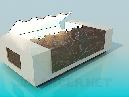 Modelo 3d Mesa com luz - preview