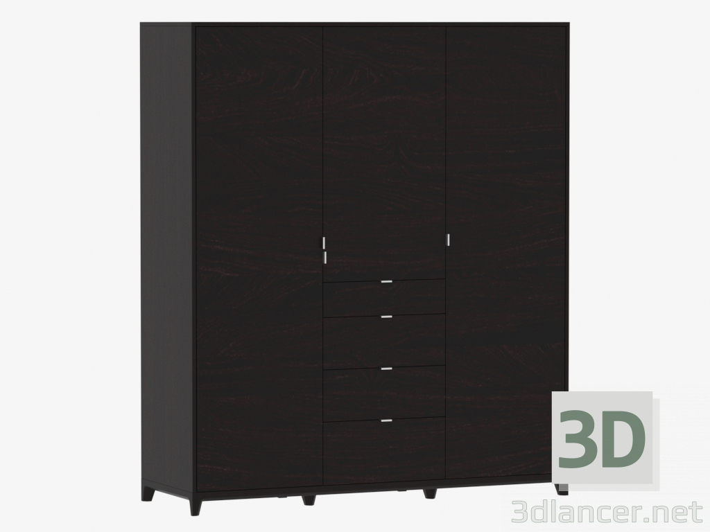 3D Modell Kleiderschrank CASE № 2 - 1800 (IDC020003000) - Vorschau