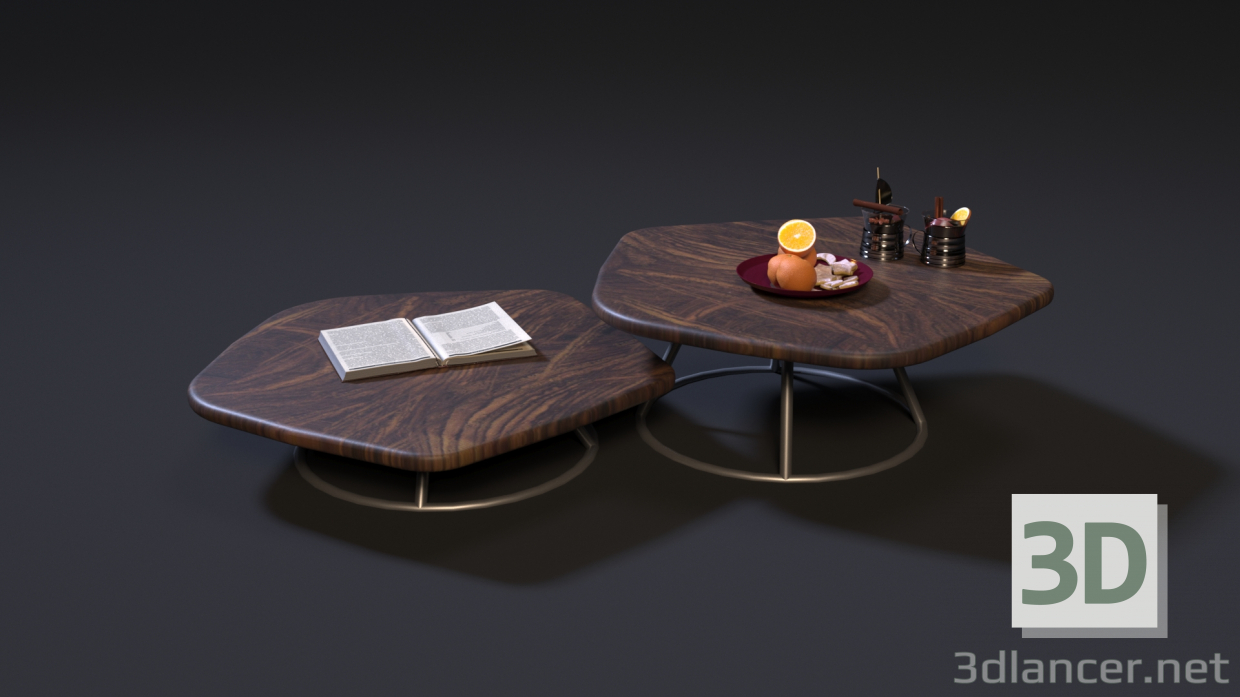 3d coffee table model buy - render