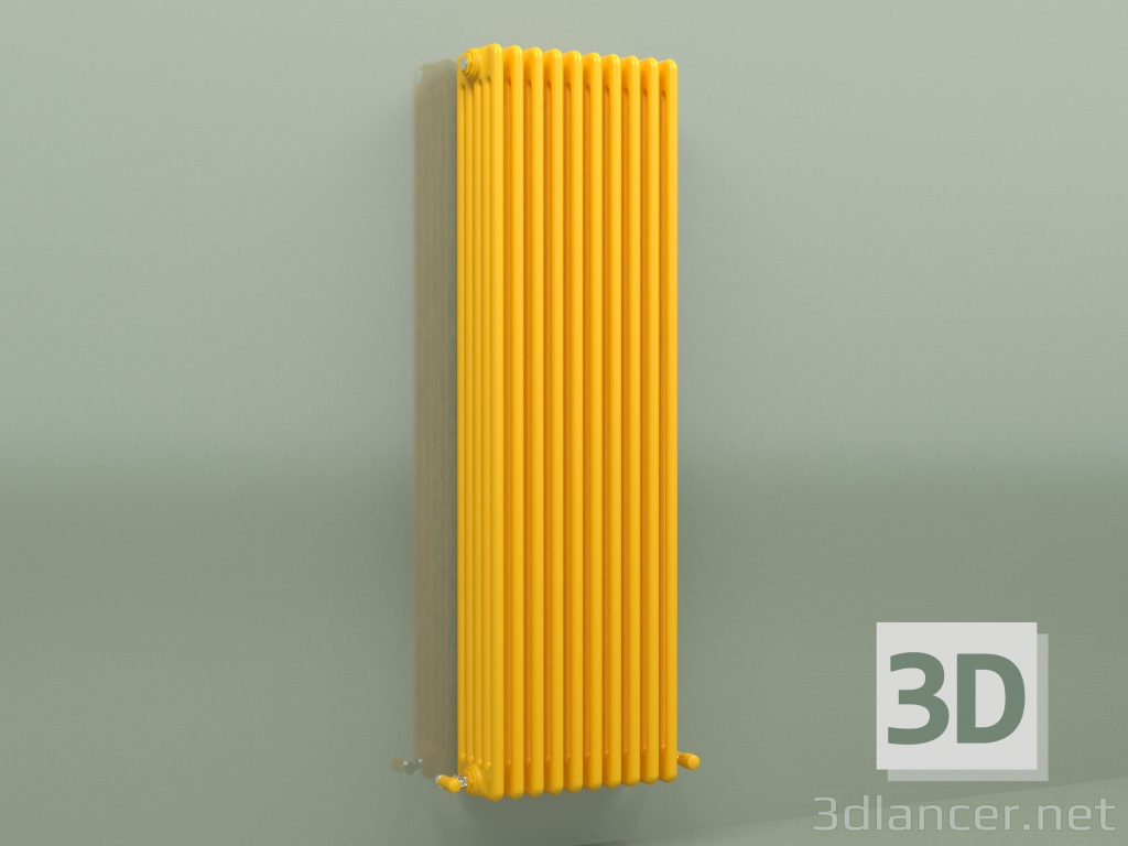 3d model Radiador TESI 5 (H 1500 10EL, Amarillo melón - RAL 1028) - vista previa