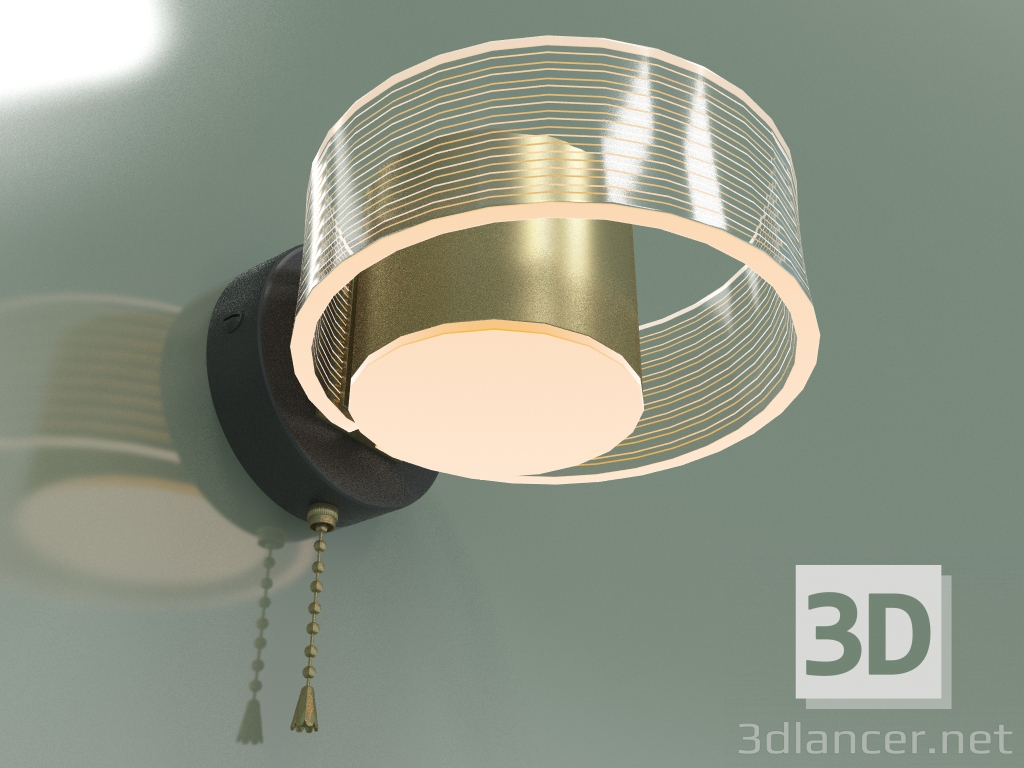 Modelo 3d Sconce Jet 90244-1 (ouro preto) - preview