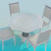 3d model Table with chairs - preview