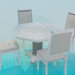 3d model Table with chairs - preview