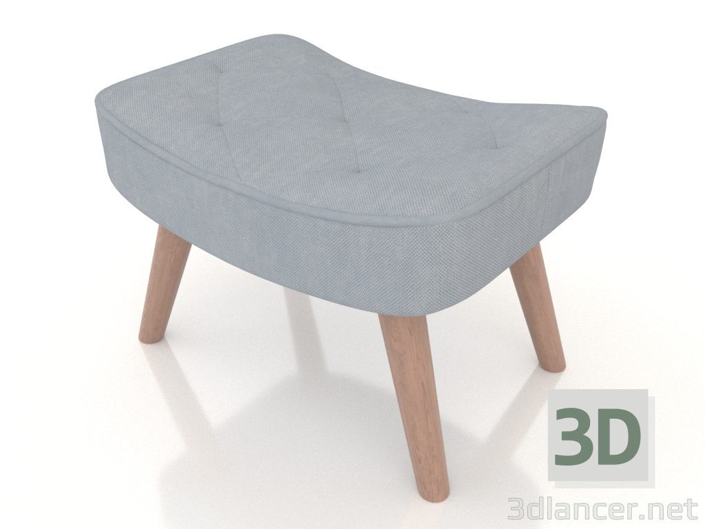 modello 3D Ottomano Hygge (blu) - anteprima