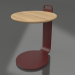 3d model Coffee table Ø36 (Wine red, Iroko wood) - preview