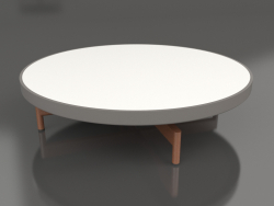 Table basse ronde Ø90x22 (Gris quartz, DEKTON Zenith)