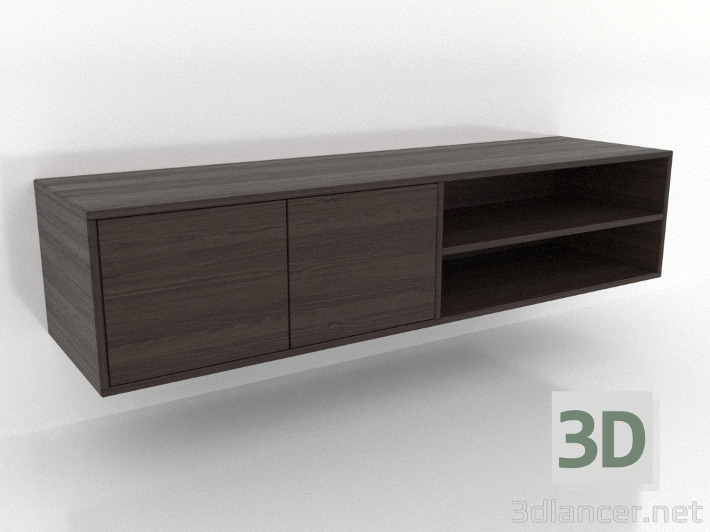modèle 3D Meuble TV 1 1500x400 mm (frêne noyer) - preview modèle 3D Meuble TV 1 1500x400 mm (frêne noyer) - preview