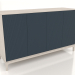 3D Modell FARGO TV-Ständer mit gefrästen Fronten 1600x500x950 mm (dunkles Kobalt, gebleichte Eiche, Option 1) - Vorschau