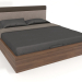 Modelo 3d Cama com mecanismo de elevação, acabamento em folheado de nogueira F, couro ecológico PU162, tecido - preview