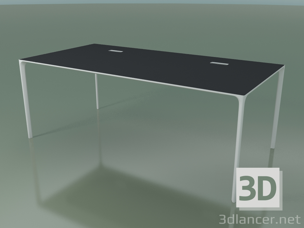 modello 3D Tavolo da ufficio rettangolare 0817 (H 74 - 100x200 cm, laminato Fenix F06, V12) - anteprima