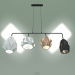 3d model Pendant lamp 50084-4 (black) - preview