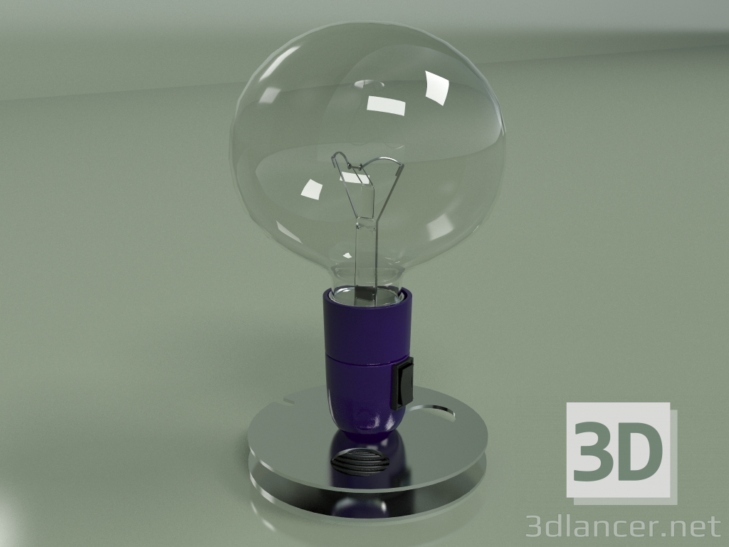 Modelo 3d Candeeiro de mesa Lampadina ED (roxo) - preview