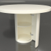 3d model Dining table (open) DT 011 (D=1100x750, white plastic color) - preview