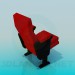 3d model Sillón patas dos - vista previa